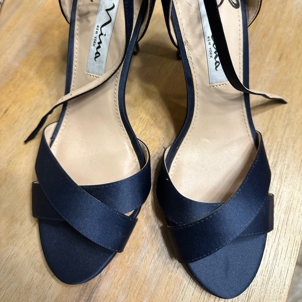 Nina New York Women's Navy Strappy Heels